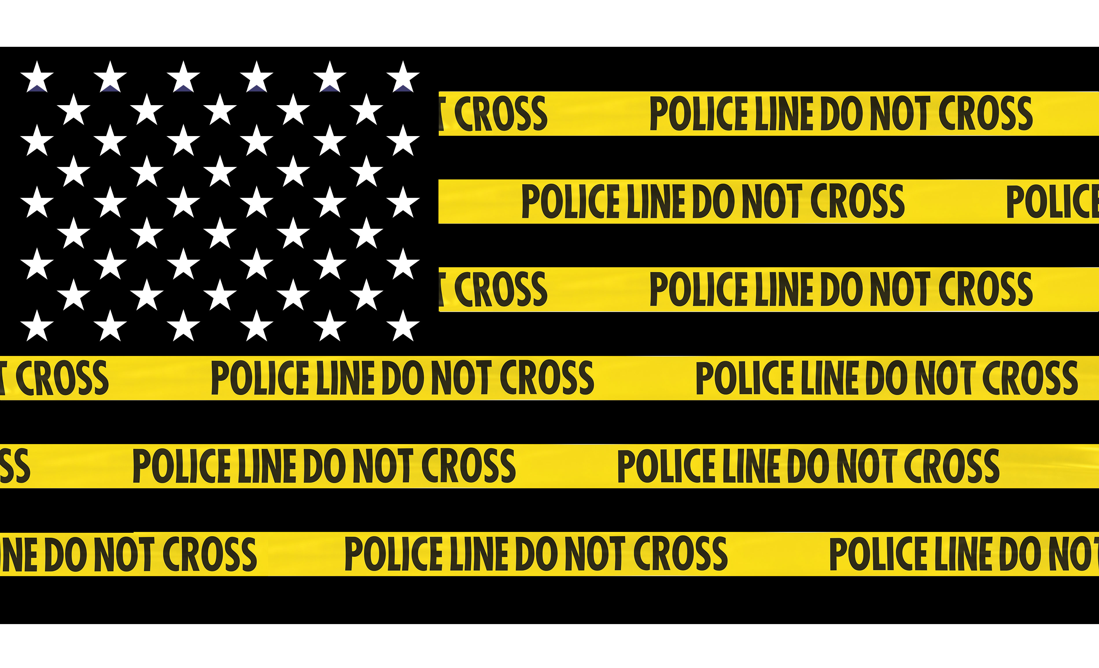 American Flag Police Line