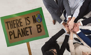 未来企业handshave气候抗议迹象