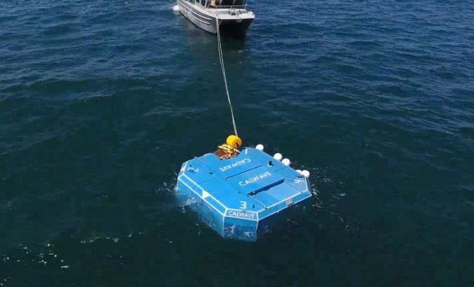 CalWave Power Technologies' submerged, autonomous xWave in an open water pilot.“loading=