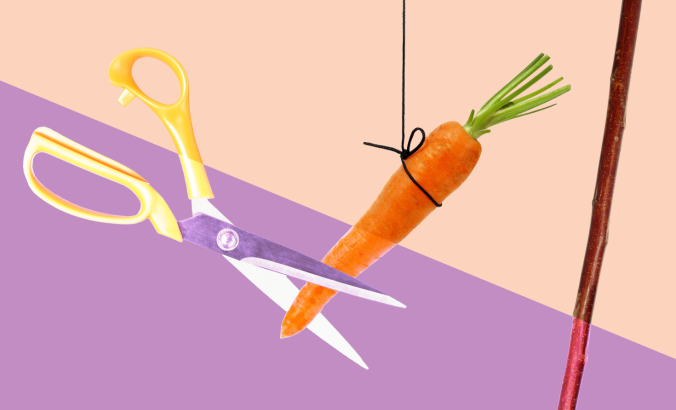 胡萝卜棒或剪刀
