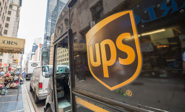 在纽约的UPS卡车