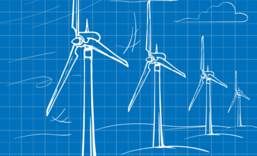 Illustration of wind farm