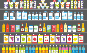 杂货店货架上的海岸